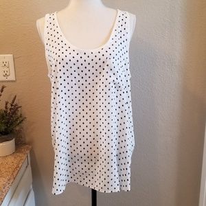 LOFT Sheer Off White Tank